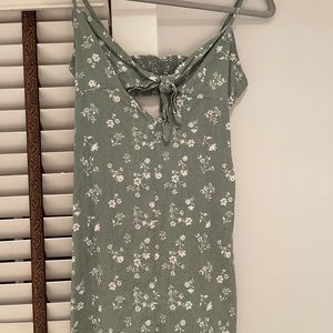 Cute Sage Green mini dress with adorable cute out